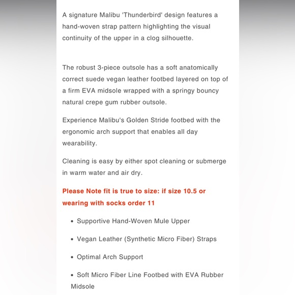 New Free People Malibu Thunderbird Vegan Leather Clog Mule Shoes Sz 7 - Picture 14 of 14